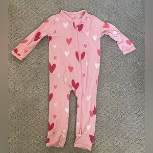 Kyte Baby Crepe Hearts Romper